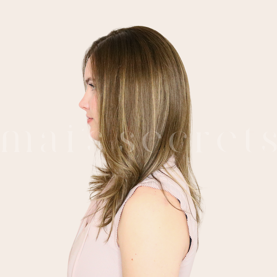 Agathe - Perruque cheveux mi-longs ombré balayage