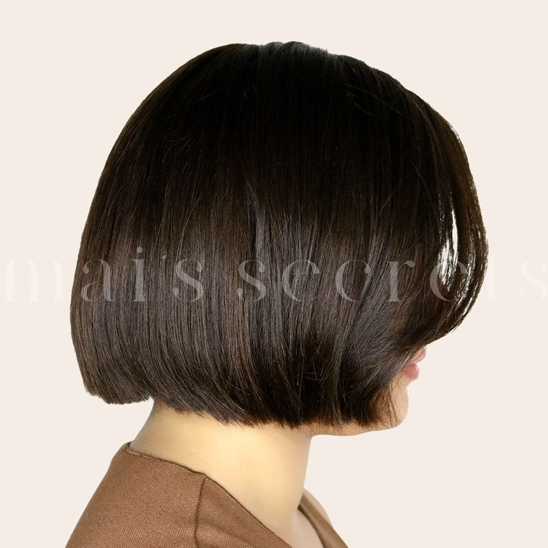 Carine - Perruque carré court cheveux naturels européens