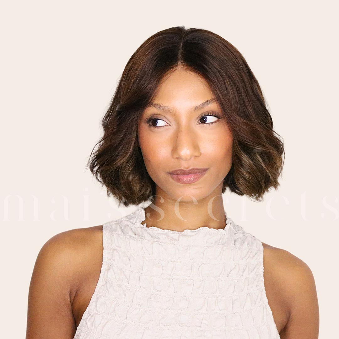 Prune - Perruque closure cheveux naturels courts