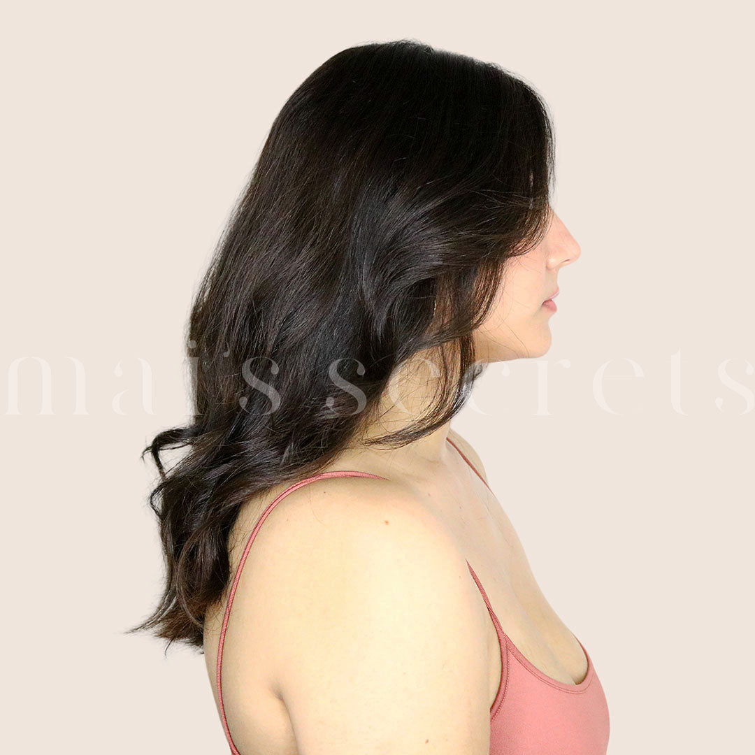 Aline - Perruque cheveux européens frange rideau