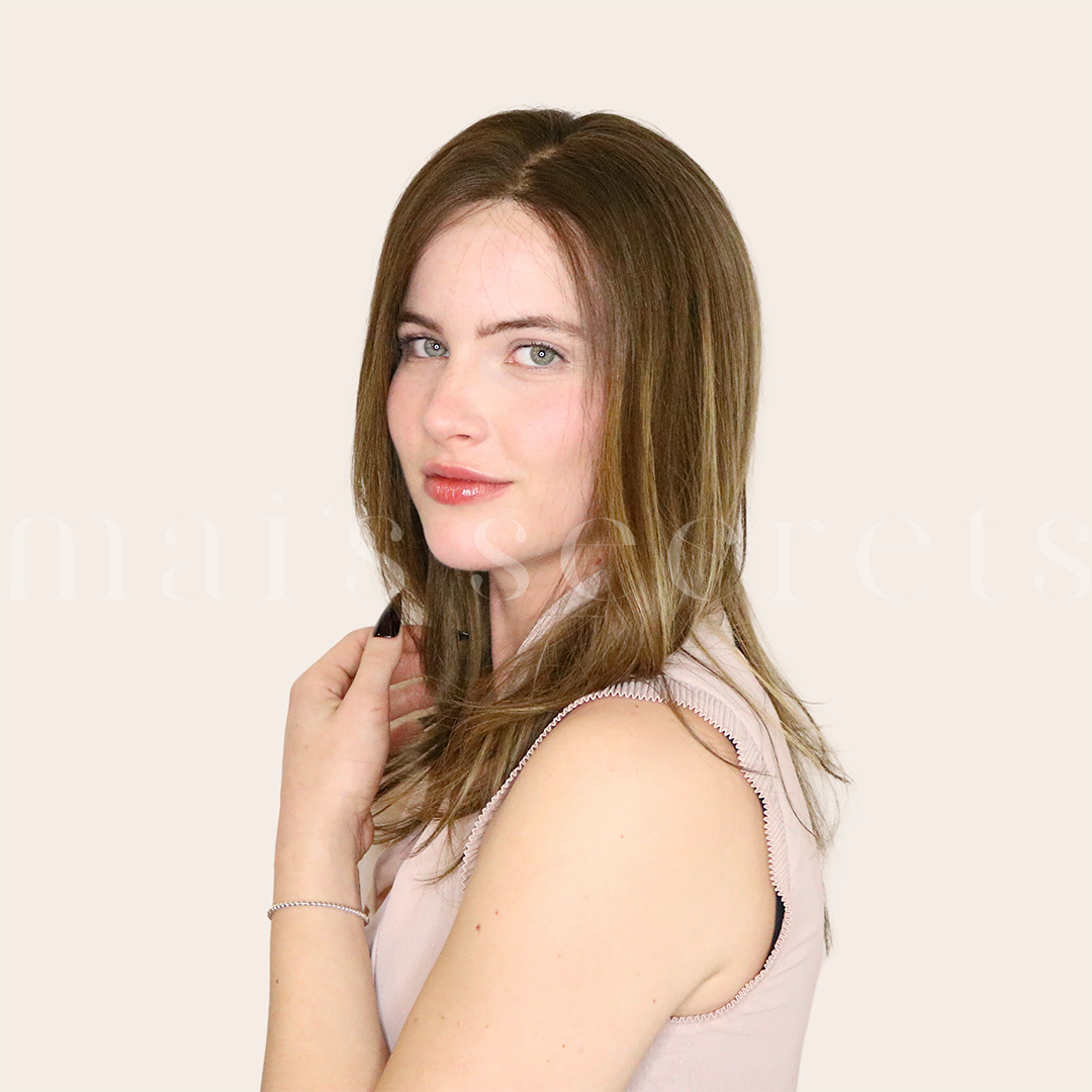 Agathe - Perruque cheveux mi-longs ombré balayage