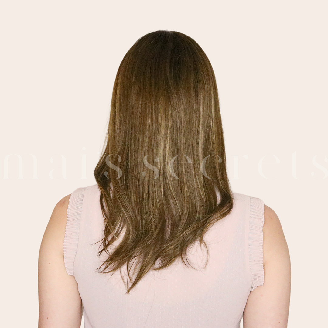 Agathe - Perruque cheveux mi-longs ombré balayage