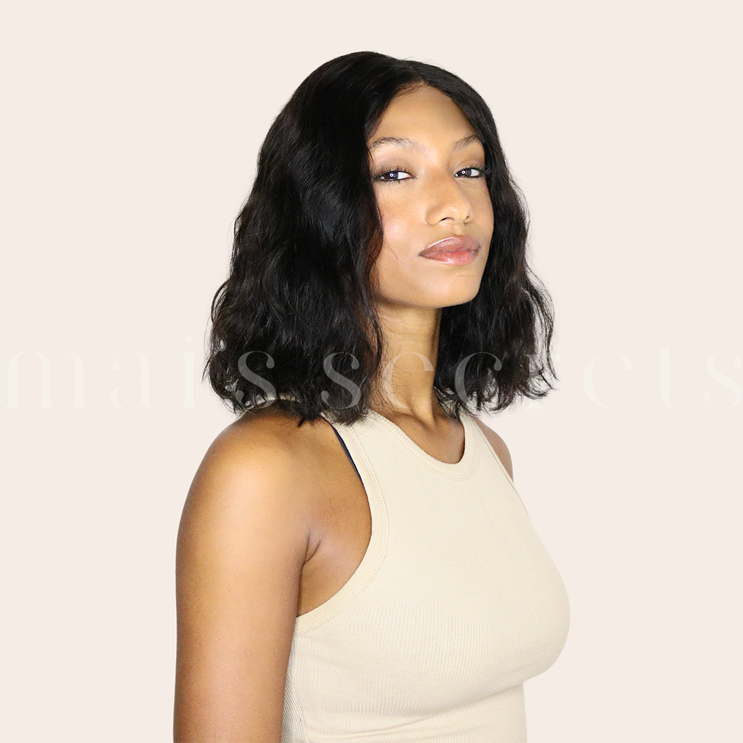 Eva - Perruque bob cheveux Premium ondulés