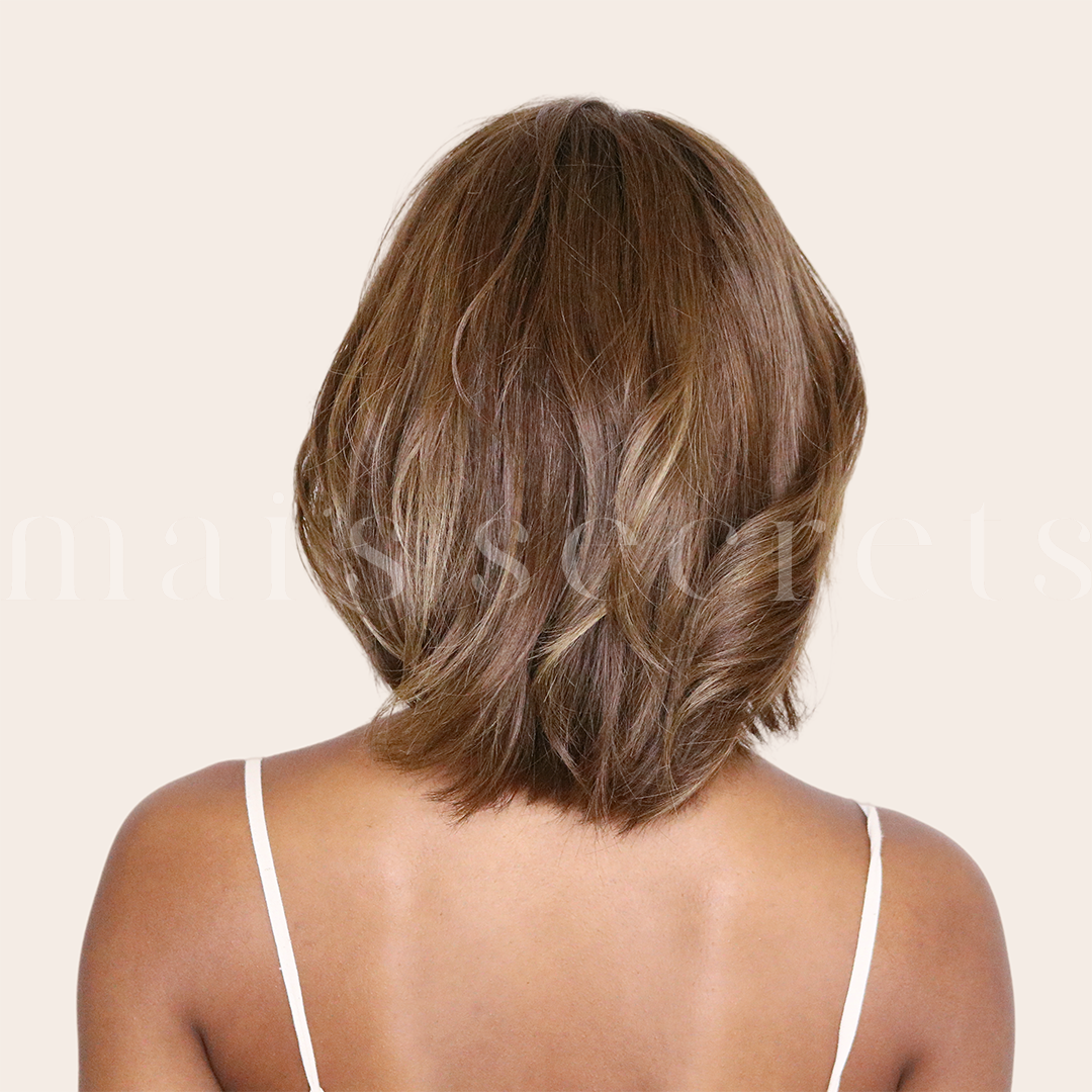 Kathy - Perruque bob cheveux Deluxe blonds doré acajou