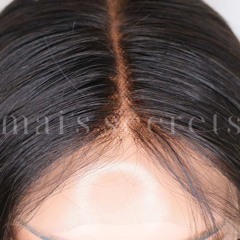 Salomé - Perruque cheveux naturels ondulés 18 pouces