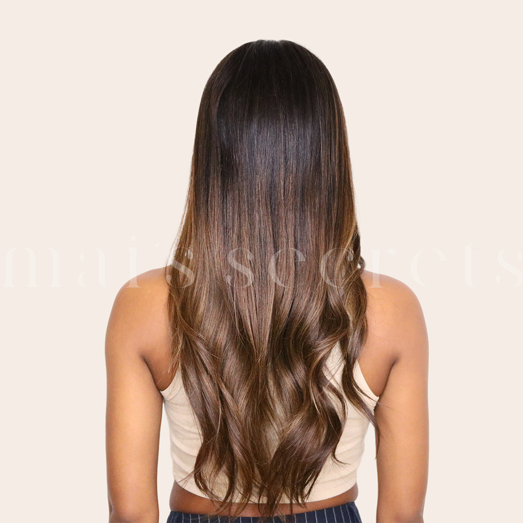 Sarah - Perruque lace top cheveux Deluxe longs ombré