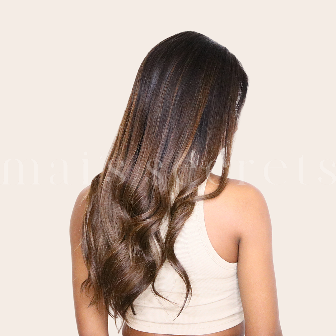 Sarah - Perruque lace top cheveux Deluxe longs ombré