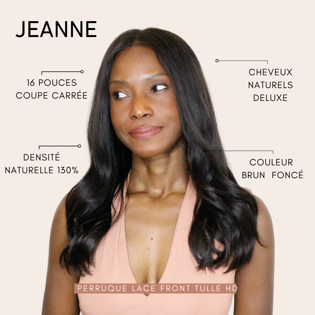 Jeanne - Perruque lace front cheveux mi-longs