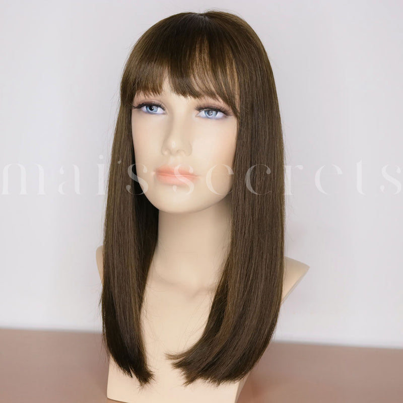 La perruque parfaite Claire - lace wig cheveux naturels châtain cendré