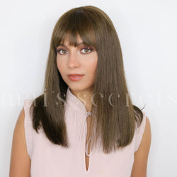 La perruque parfaite Claire - lace wig cheveux naturels châtain cendré