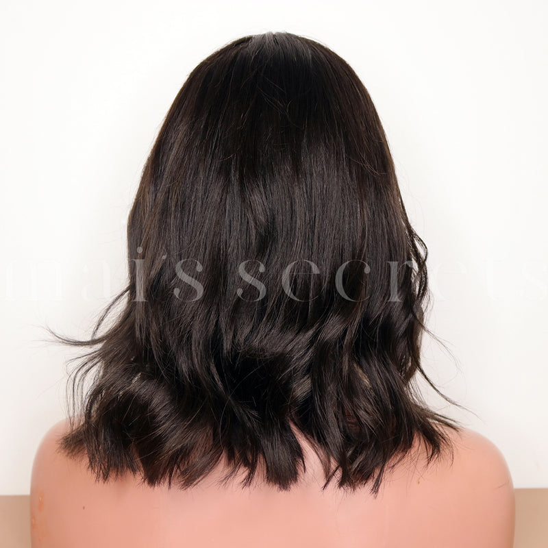 Vanessa - Perruque bob cheveux naturels bruns